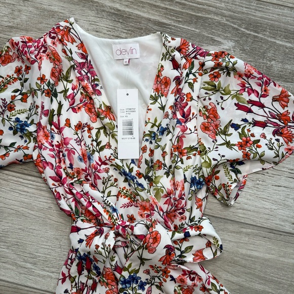 DEVLIN Hi Lo Floral Wrap Dress Size Xs - Picture 6 of 9